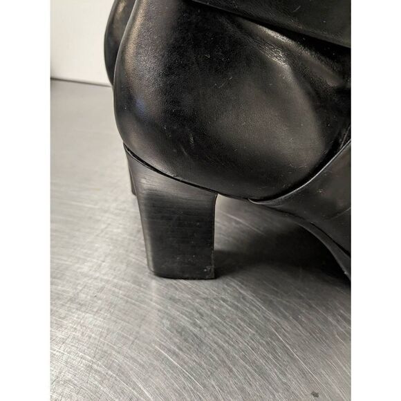 Franco Sarto Women's Black Heeled Leather Boots Size 9M - Picture 6 of 12